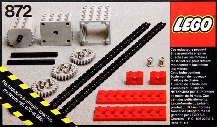 LEGO 872 Two Gear Blocks