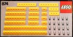 LEGO 874 Yellow Beams with Connector Pegs