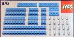 LEGO 876 Blue Beams with Connector Pegs