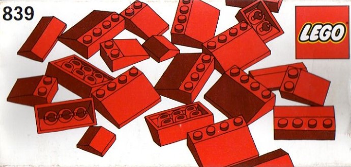 LEGO 839 - Red Roof Bricks Parts Pack, 33°