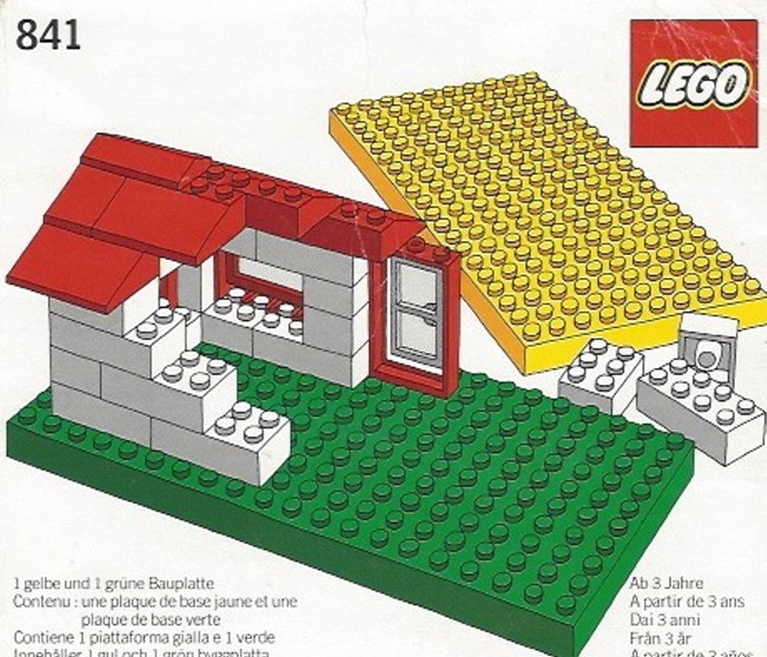 LEGO 841 - Baseplates, Green and Yellow