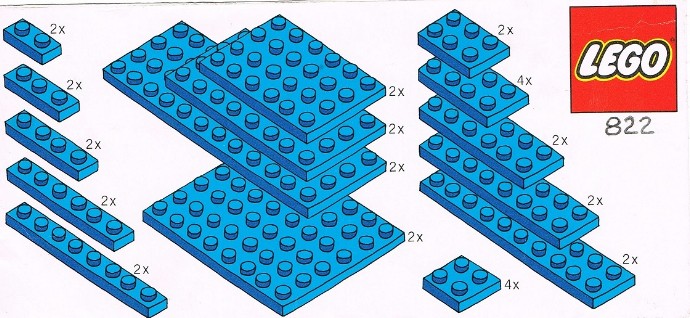 LEGO 822 - Blue Plates Parts Pack