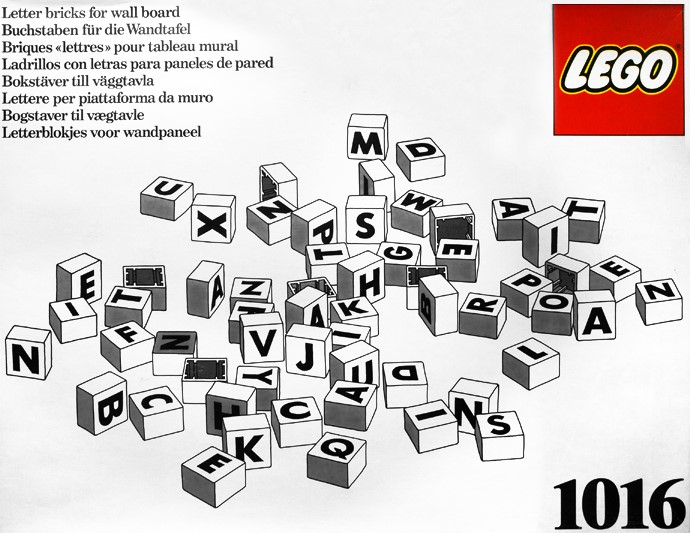 LEGO 1016 - Letter Bricks for Wall Board