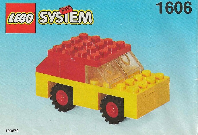 LEGO 1606 Red and Yellow Car