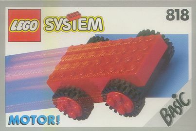 LEGO 818 - Pull-Back Motor, Red