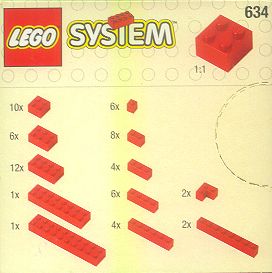 LEGO 634 - Extra Bricks in Red