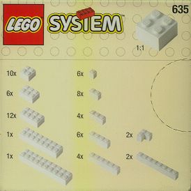 LEGO 635 - Extra Bricks in White